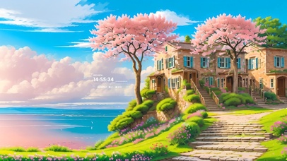 樱花大海小屋