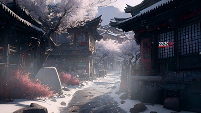 唯美 风雪江南