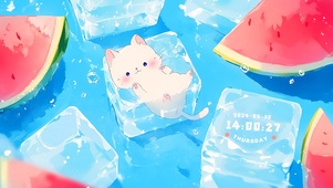 清凉冰块猫咪