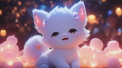 4K立体互动呆萌可爱猫咪(禁转