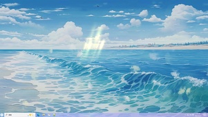细浪吻沙-桌面主题