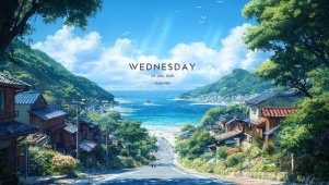 护眼海边小镇