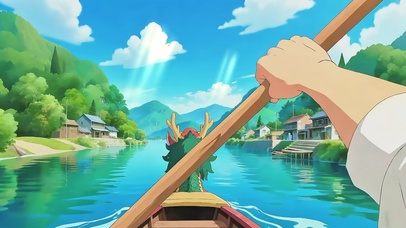 第一视角划龙舟