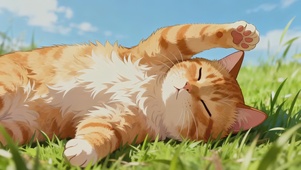 可爱橘猫的美梦