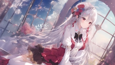 4K清纯性感白丝樱花美少女