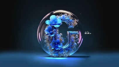 4k水晶球里的花