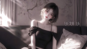 气质短发女孩