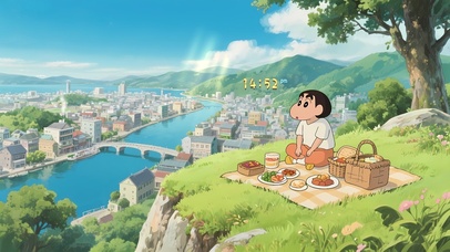 小新山顶看风景