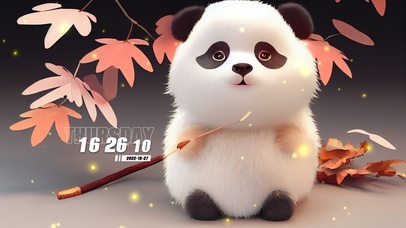 可爱毛茸茸熊猫