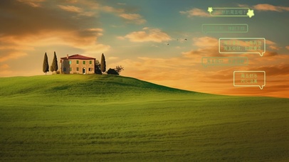 美丽的黄昏大草原