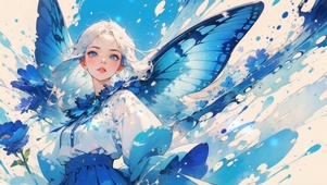蓝色蝴蝶少女