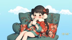 暖冬可爱少女