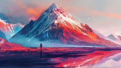 属于自己的冰川晚霞