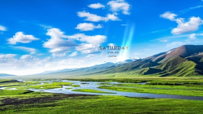 治愈护眼蓝天下的青丘平原