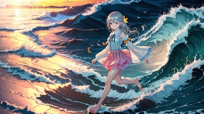 海滩少女