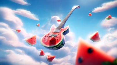 清新 西瓜吉他