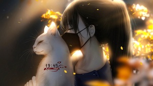 枫树下的少女