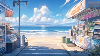 治愈 海边便利店