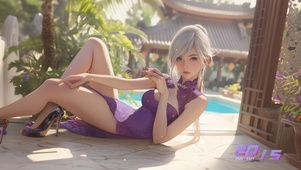 眉目艳皎月，面含桃花