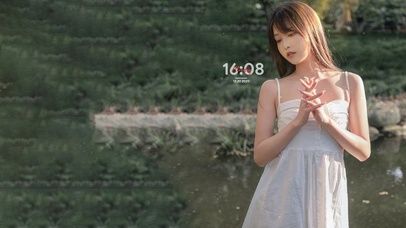 阳光户外小姐姐