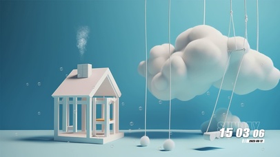 简约壁纸云小屋