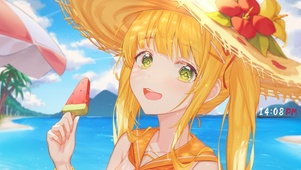 夏日西瓜女孩