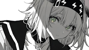 黑白少女-澄闪