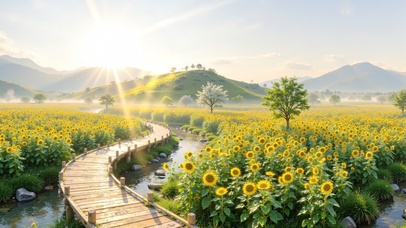 阳光葵花田