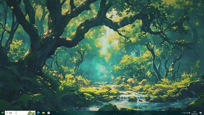动漫森林场景-桌面主题