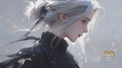 【4k】黑白，气质高冷美女