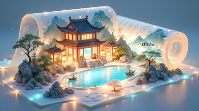 创意中国风卷轴