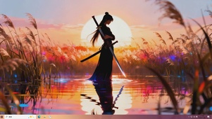 黄昏中侠女