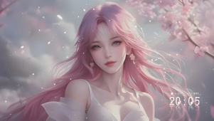粉发少女