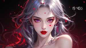 妖艳红唇