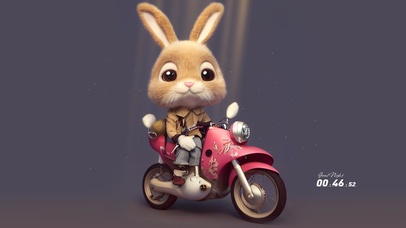 骑摩托的兔子