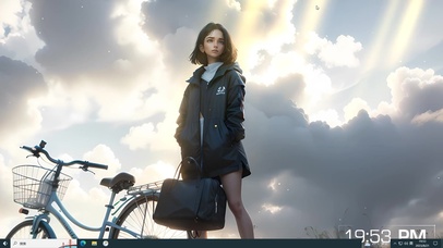 欧美风御姐 风中的美少女