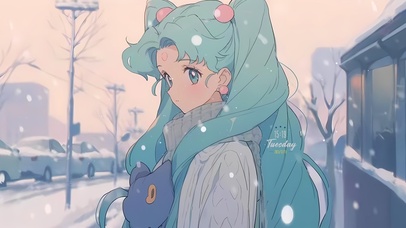 雪景女孩