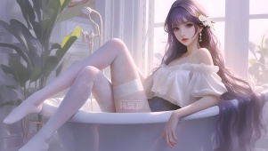 清纯浴缸女孩