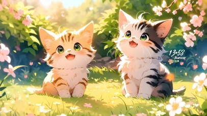 可爱微笑的猫咪