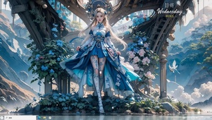 4k青花瓷唯美美少女