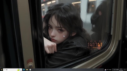 清纯少女主题 车窗里的少女