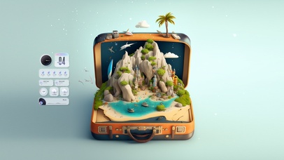 行李箱中的小世界