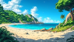 夏日浪漫海滩
