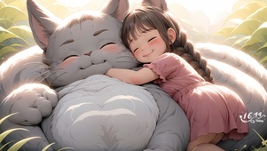 大龙猫和小女孩