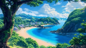 阳光清新 海滩