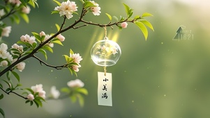 清新护眼风铃