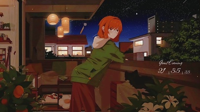 阳台上的少女和流星雨