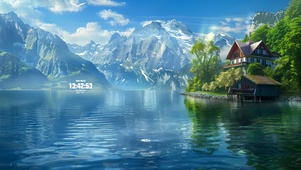 山涧 湖泊