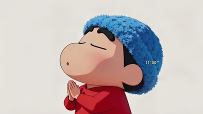 虔诚祈祷可爱小新