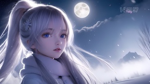 月光下的她